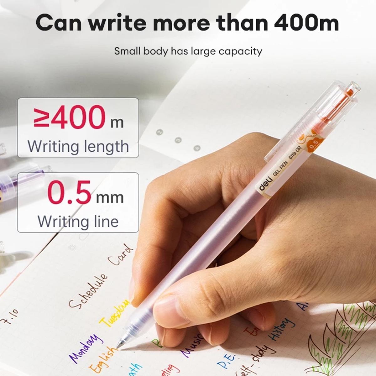 Bút Gel 0.5 mm - Deli EG118-BK - Mực Đen