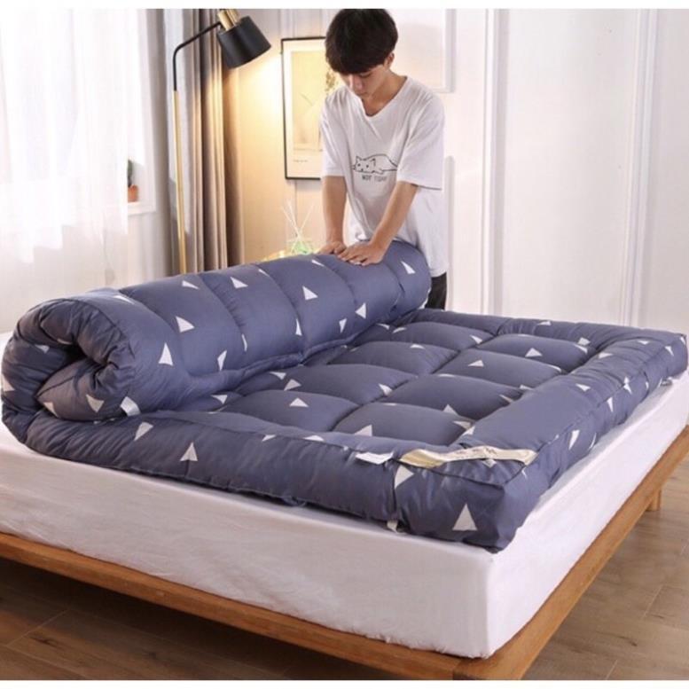 Nệm Topper, Nệm Gấp xuất nhật loại dày 9cmx5cm trải giường sàn cao cấp , tấm nệm Topper bảo vệ giường xuất nhật Cao Cấp