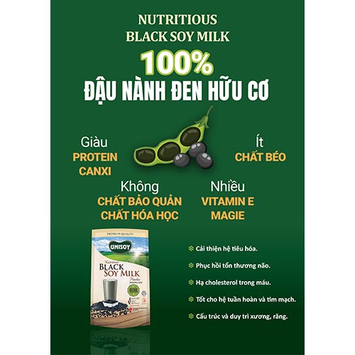 Bột đậu nành Đen Unisoy 384g ( 32g x 12 gói )