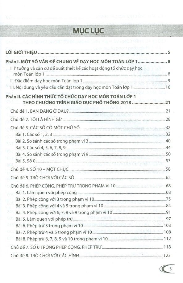 Tổ Chức Hoạt Động Dạy Học Môn Toán Lớp 1