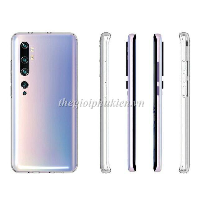 Ốp lưng silicon dẻo trong suốt cho điện thoại Xiaomi Mi Note 10 Pro
