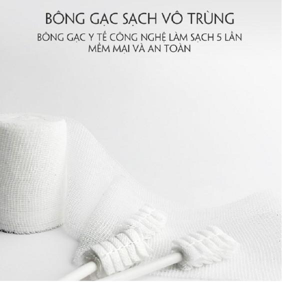 Hộp 30 gạc rơ lưỡi tiệt trùng dạng que Yaki Mom và Vcool, que gạc tưa lưỡi thần thánh cho bé