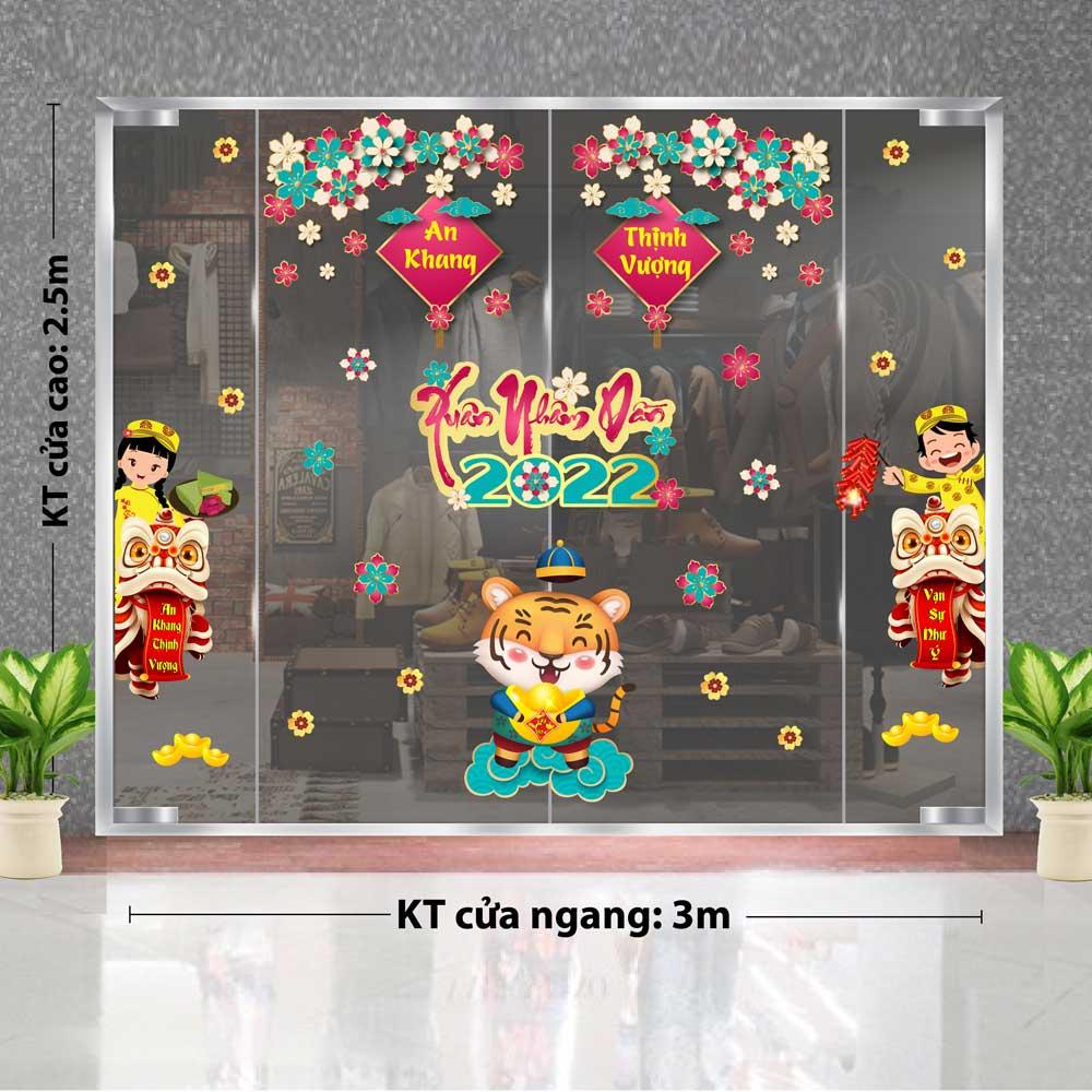 DECAL TRANG TRÍ TẾT NGUYÊN ĐÁN 2022 COMBO SỐ 17