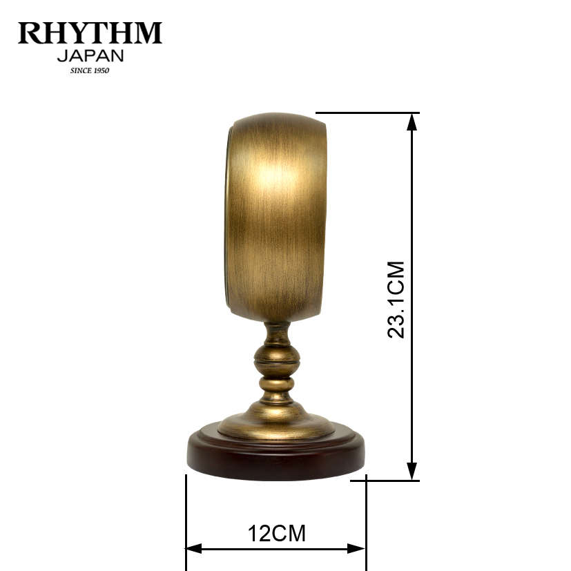 Đồng hồ Để bàn Rhythm CRH269NR18 – Kt 13.8 x 23.1 x 12cm, Vỏ kim loại, Dùng Pin