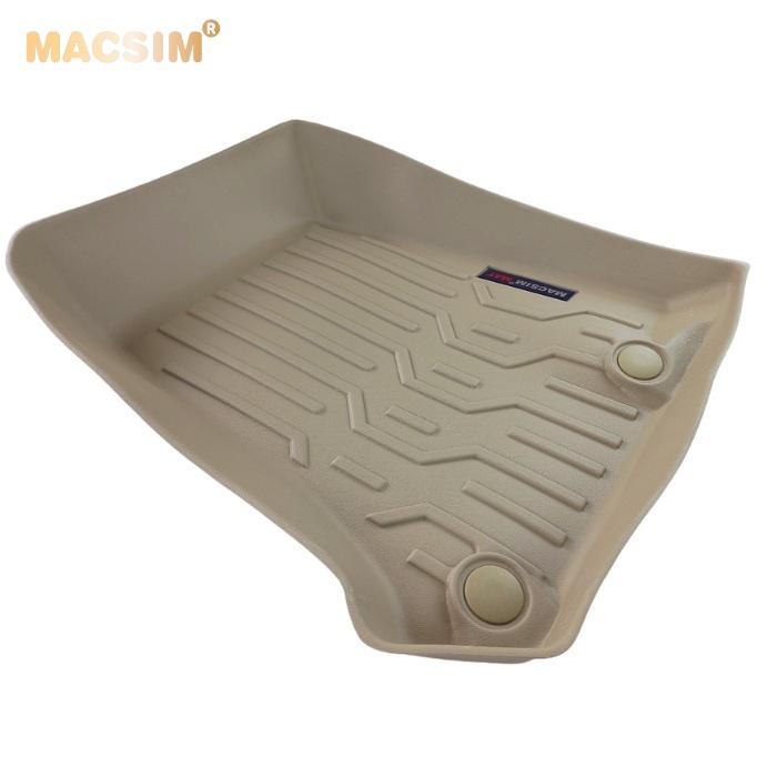 Thảm lót sàn xe ô tô Mercedes GLC 2016 -2020 Nhãn hiệu Macsim chất liệu nhựa TPV cao cấp màu be