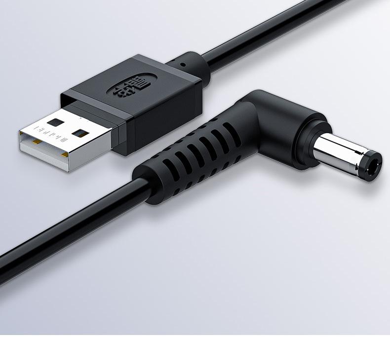 Cáp sạc usb đầu tròn 3.5mm gốc 90 độ - Jinghua u550c - Hồ Phạm