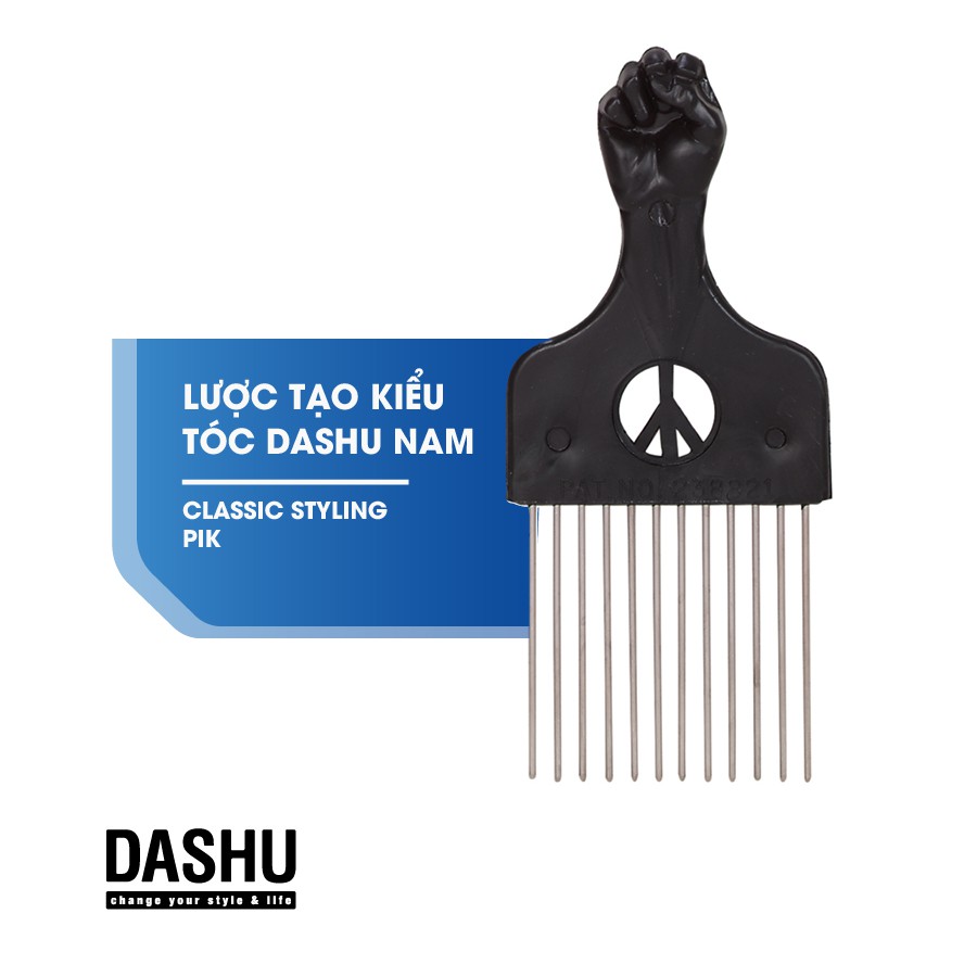 Lược tạo kiểu tóc, giữ nếp, vào nếp, lược làm phồng tóc Chính Hãng Hàn Quốc Dashu classic styling pik dùng sau khi vuốt sáp, xịt keo giúp tạo đường vân trên mái tóc, tăng độ dày, dễ sử dụng, phù hợp với nhiều kiểu tóc Nam.