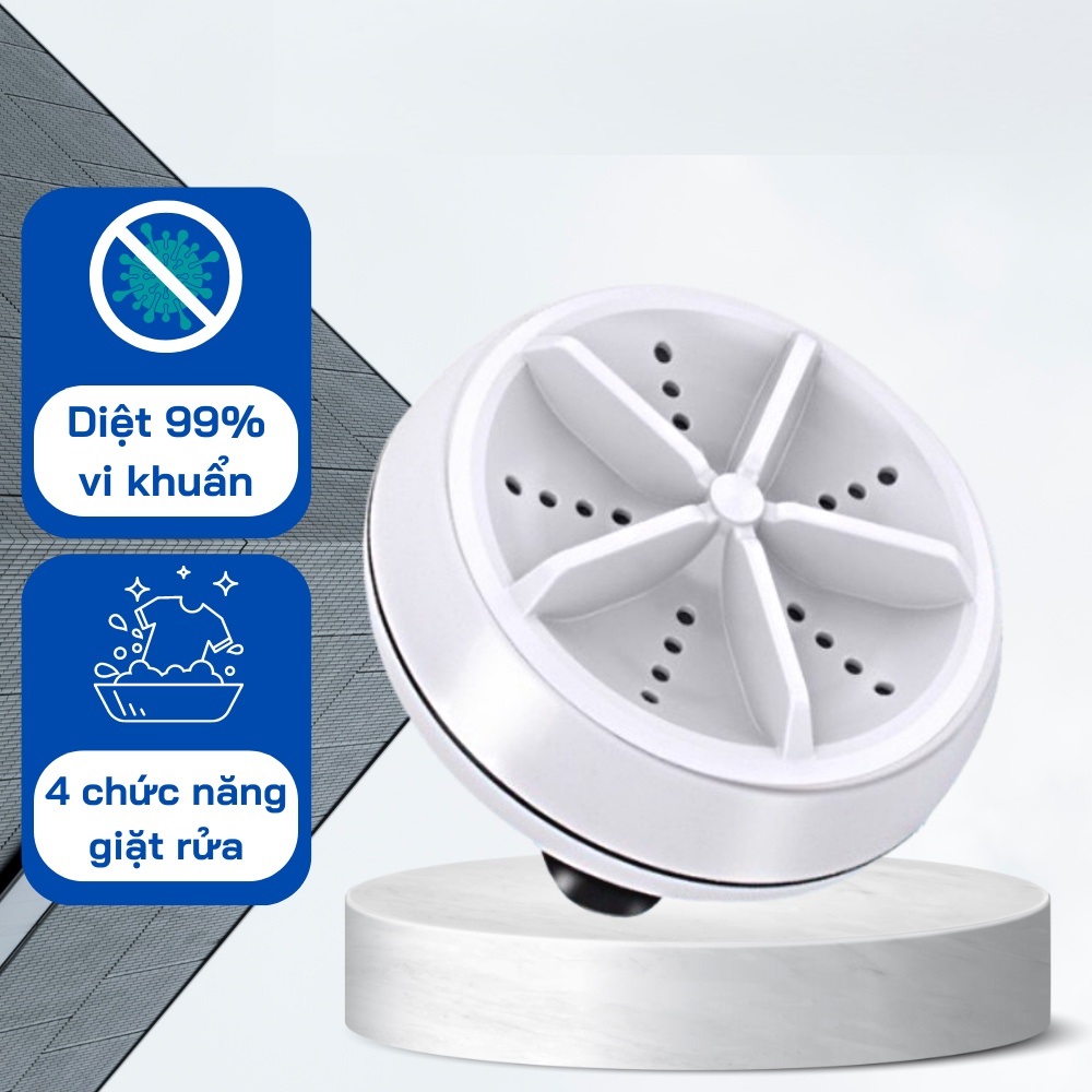 Máy giặt mini tự động kết hợp làm máy rửa bát đĩa nhỏ gọn dễ dàng mang đi du lịch và công tác, đồ gia dụng thông minh