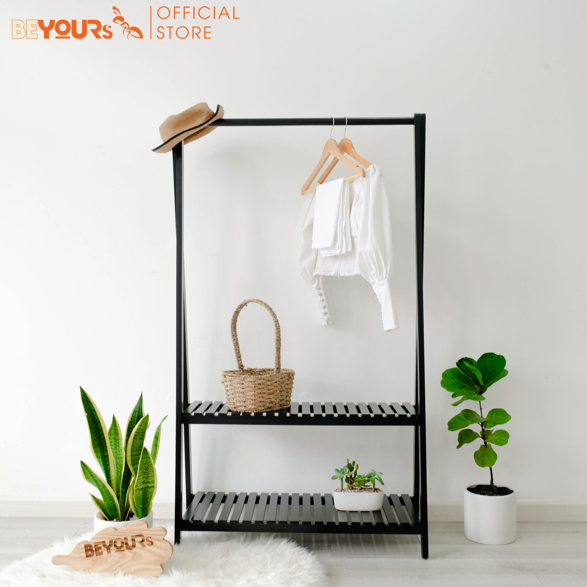 Giá Treo Quần Áo Gỗ BEYOURs - Kệ Gỗ Cây Sào Treo Đồ A Hanger 2FM Lắp Ráp Dễ Dàng - Nội Thất Phòng Ngủ