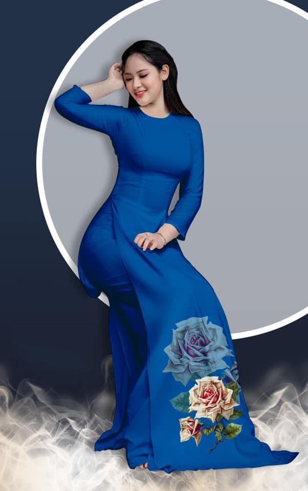 ÁO DÀI TRUYỀN THỐNG IN HỒNG NỮ HOÀNG CAO CẤP - KHÔNG KÈM QUẦN