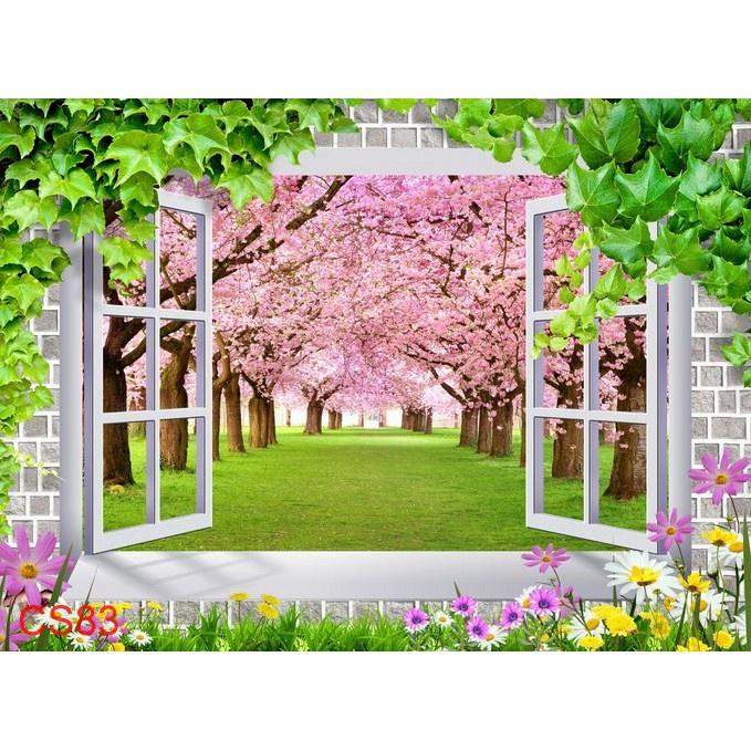 TRANH DÁN TƯỜNG CỬA SỔ PHỦ KIM SA CHỐNG LÓA