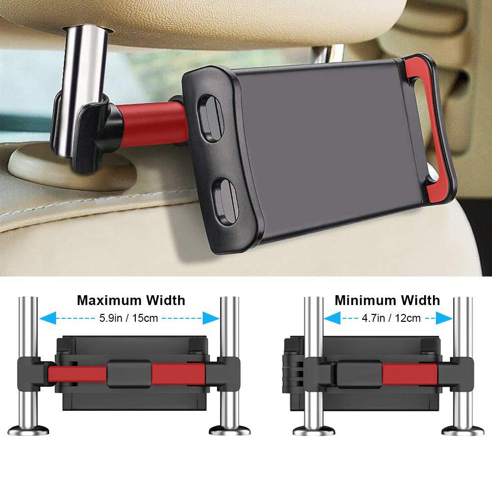 Car Ipad and Phone Holder Extendable Car Back Seat Tablet Phone Holder Car Mobile Phone car back seat mount stand Adjustable Headrest Backseat Holder Clip Car Seat Car Back Seat Holder