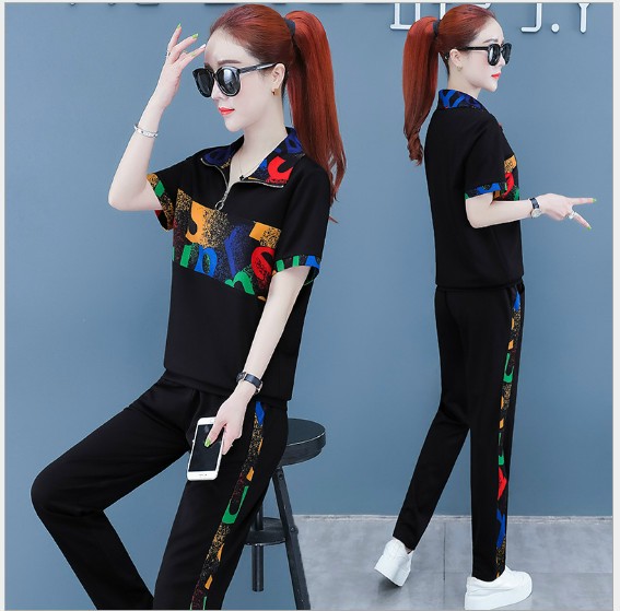 BỘ THUN THỂ THAO HỌA TIẾT GỢN SÓNG KHÓA KÉO