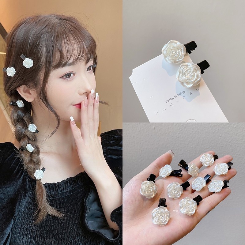 Kẹp tóc hoa trà phong cách retro hàn quốc dành cho nữ