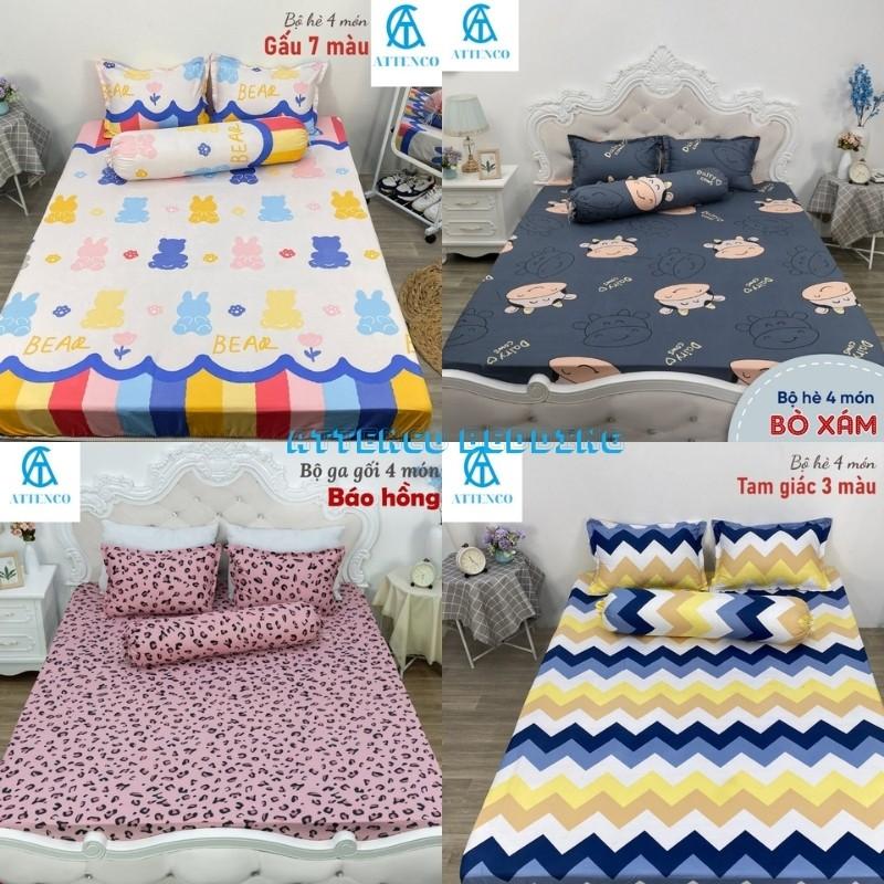 GA GỐI TRẢI GIƯỜNG TẶNG VỎ ÔM 1M6/1M8 DRAP BO CHUN CHỌN MẪU NGAY TRÊN ẢNH HỌA TIẾT ĐA DẠNG ATTENCO BEDDINH BẢO HÀNH 6T