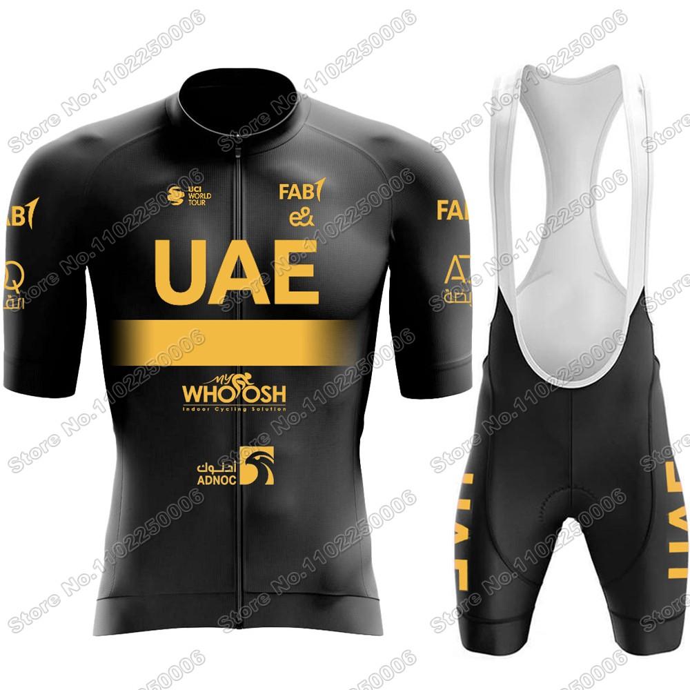 Đội Vàng UAE 2023 Đi Xe Đạp Quần Áo Thời Trang Mùa Hè Bộ Quần Áo Đạp Xe Jersey Tay Ngắn Cao Cấp Xe Đạp Đường Bộ Áo Sơ Mi Phù Hợp Với MTB Color: 8 Size: XXS
