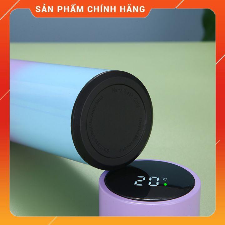 Bình giữ nhiệt thông minh hiển thị nhiệt độ, cốc đựng nước 500ml inox 304 nhiều màu sắc