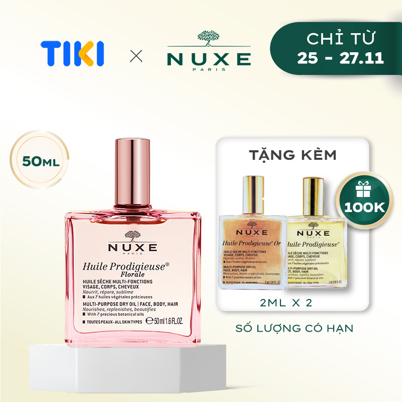 Dầu dưỡng khô đa năng Hương Hoa Huile Prodigieuse Florale Multi-purpose Dry Oil 50ml