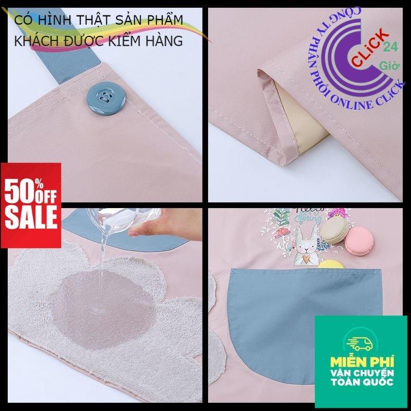 Tạp Dề Chống Thấm Nước Phong Cách Hàn Quốc Dễ Thương - CÓ CHỖ ĐỂ ĐIỆN THOẠI CHỖ LAU TAY TIỆN LỢI