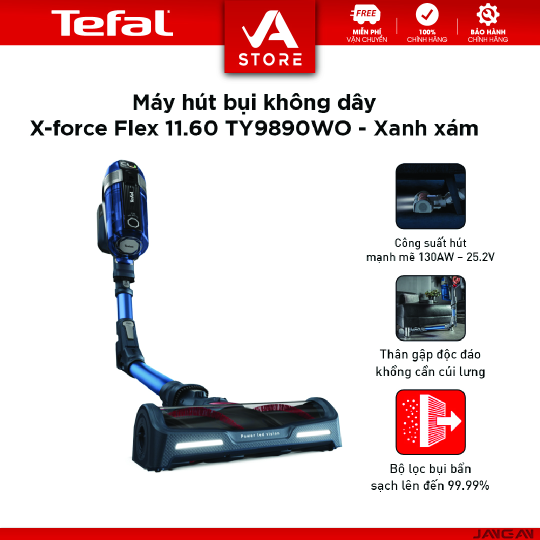 Máy hút bụi cầm tay không dây Tefal TY9890WO - Hàng Chính Hãng