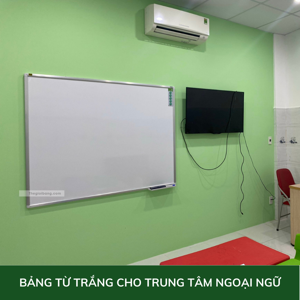 Bảng Từ Trắng Hàn Quốc Tân Hà - Bảng Viết Bút Lông Treo Tường - KT 100x120cm - Tặng Kèm Phụ Kiện