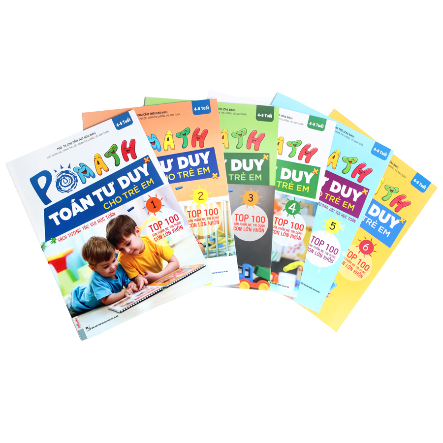 Bộ sách POMath Toán tư duy cho trẻ em 4 đến 6 tuổi (6 cuốn)