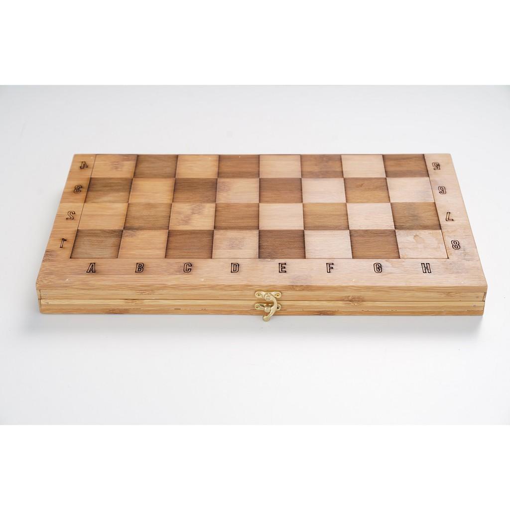 Bàn cờ vua làm bằng gỗ tre cao cấp/ bàn cờ vua khắc lazer rõ nét hàng tại xưởng