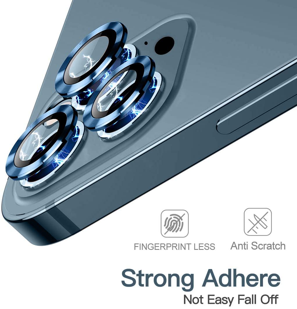 Bộ miếng dán kính cường lực Camera dành cho iPhone 13 Pro Max hiệu HOTCASE Kuzoom Lens Ring mang lại khả năng chụp hình sắc nét full HD - Hàng nhập khẩu
