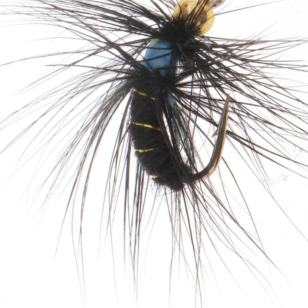 5pcs Artificial Minnow Dry Fly Fishing Flies Simulation Insects Flies Barbed Hook