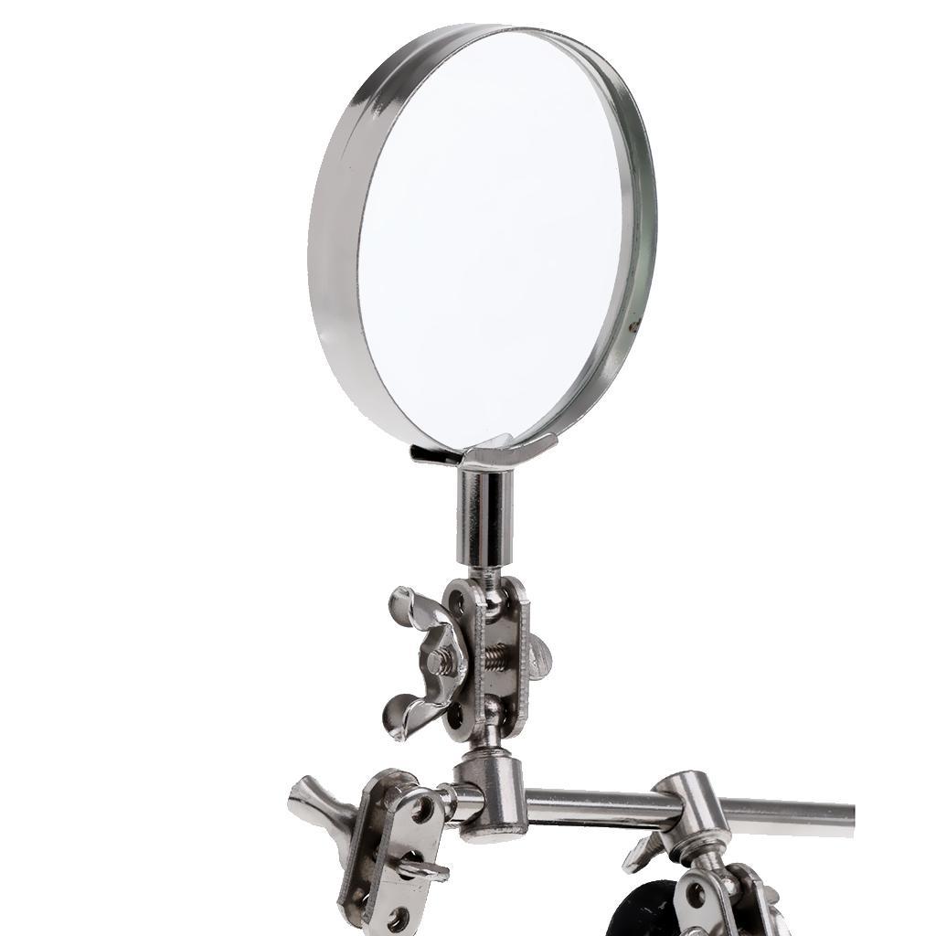 2.5X Magnifying Glass Helping Hand Magnifier Alligator Clamp Soldering Stand