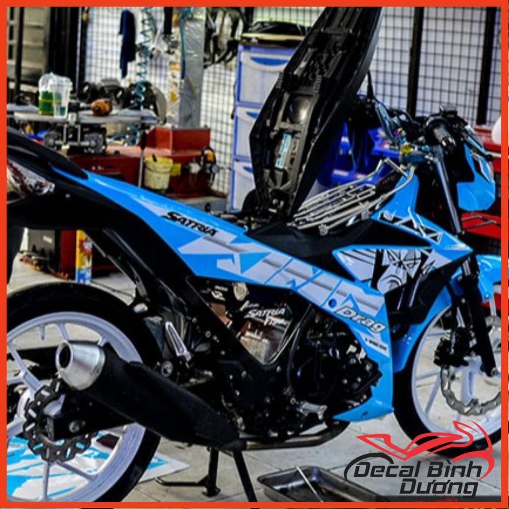 Decal Xe Máy - Tem Trùm Dành Cho Satria, Raider King Drag Siêu Ngầu