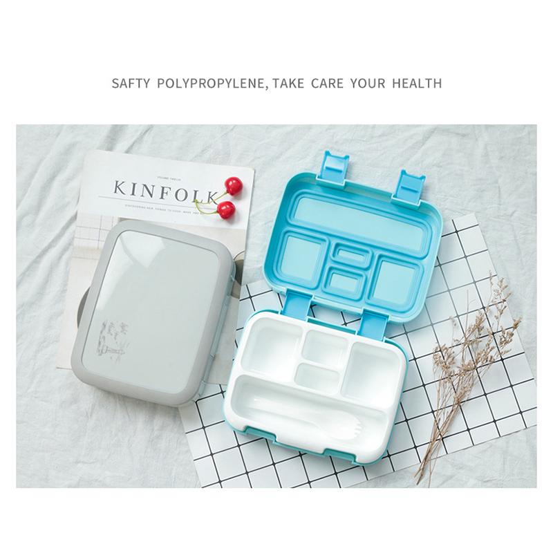 Con Di Động Hộp Cơm Nhựa Nhiều Lưới Lò Vi Sóng Bento Hộp Văn Phòng Du Lịch Trường Chống Rò Rỉ Hộp Đựng Thực Phẩm Với Bộ Đồ Ăn