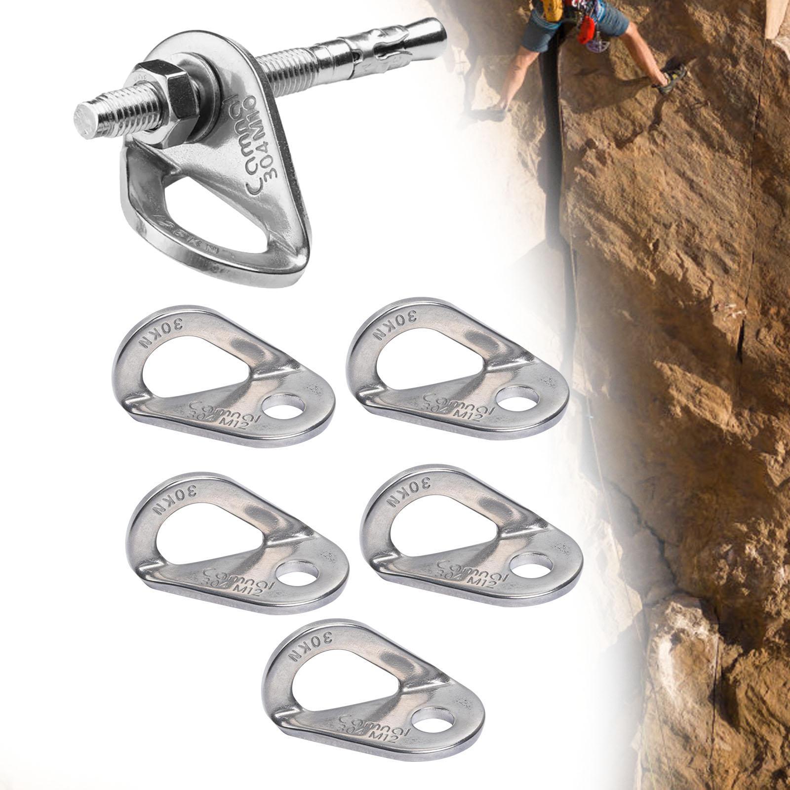 Climbing Anchor Point Nail Hanger Piton Bolt Hanger Heavy Duty 30kN Expansion Nail Bolt Hanger for Engineering Travel Outdoor Belay Camping