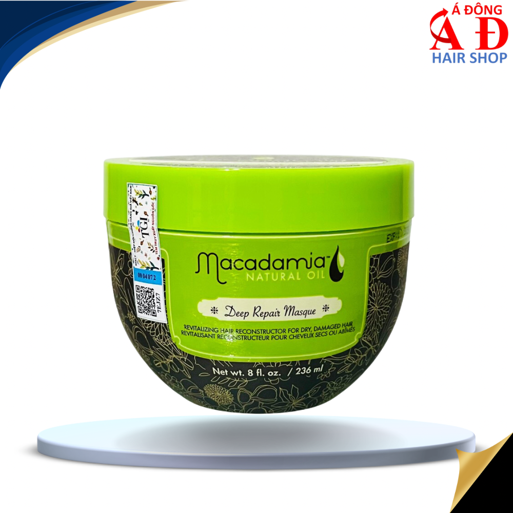Hấp dầu Macadamia Deep Repair Masque phục hồi tóc hư tổn siêu mượt Mỹ 236ml