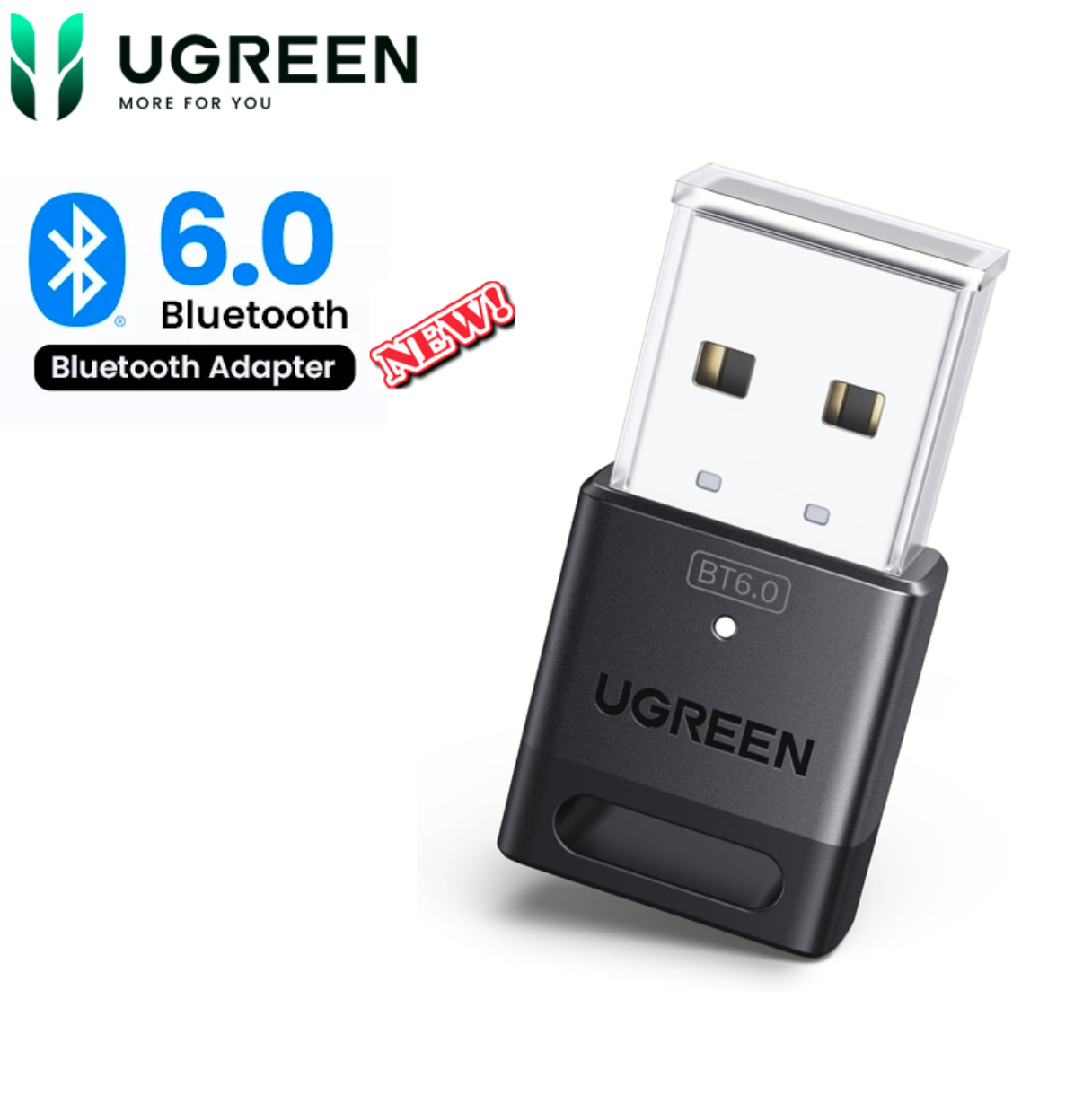 USB Bluetooth 6.0 Ugreen 75073 Hỗ Trợ EDR & BLE, Cắm Là Dùng (Plug & Play) Trên Windows 11/10/8.1 – Tương Thích Tai Nghe, Bàn Phím, Chuột, Loa, Máy In- Hàng Chính Hãng