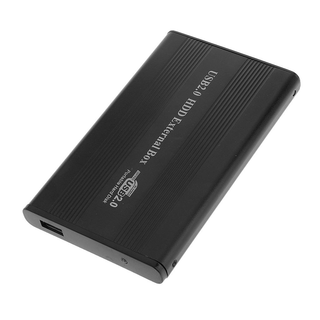 2pcs USB2.0 HDD Hard Drive External Enclosure 2.5" IDE PATA HDD Case Black