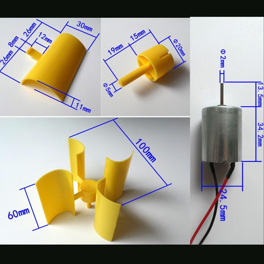 4-11pack Mini Wind Generator Wind Turbine Model Set Kits Teaching Tool