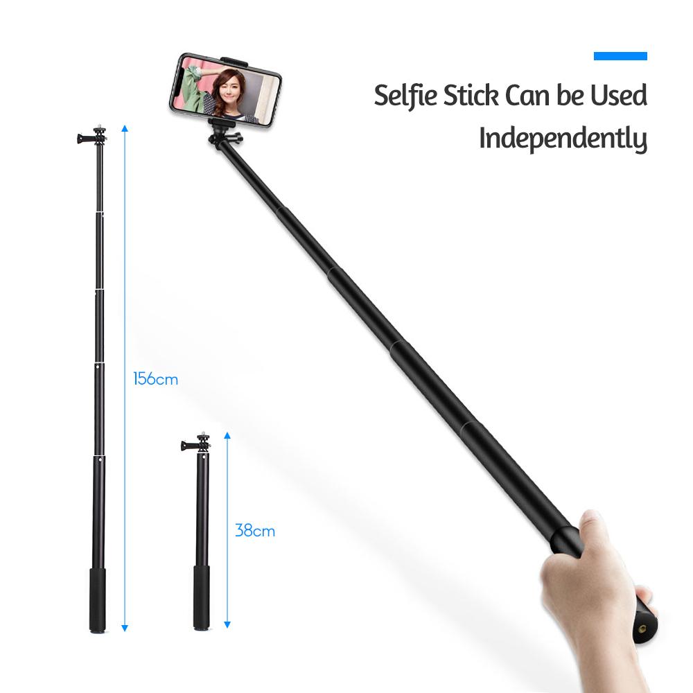  Đèn video vòng có thể thay đổi màu 12W với Gậy chụp ảnh tự sướng màu đen 26cm / 10 inch 3200K-5600K