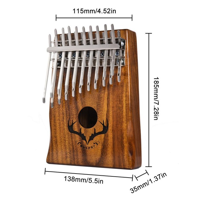 Đàn kalimba 20 phím gỗ nguyên khối Mahagony tặng hộp chống sốc bảo vệ đàn cao cấp- IME-67862MS001