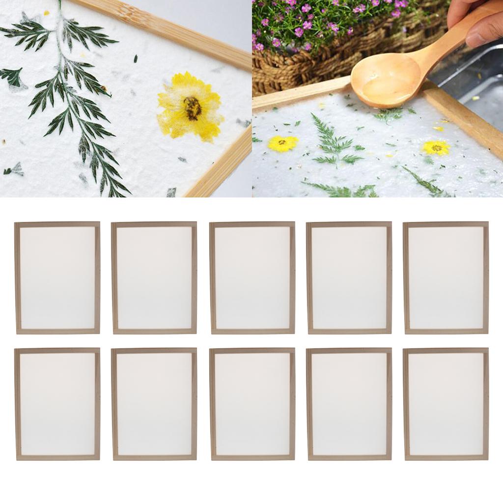 10 Bộ Cổ Làm Giấy Phương Pháp Bằng Gỗ Làm Giấy Thủ Công Papermaking Khuôn Mẫu Khung Màn Hình 30X40 Cm Cho tự L