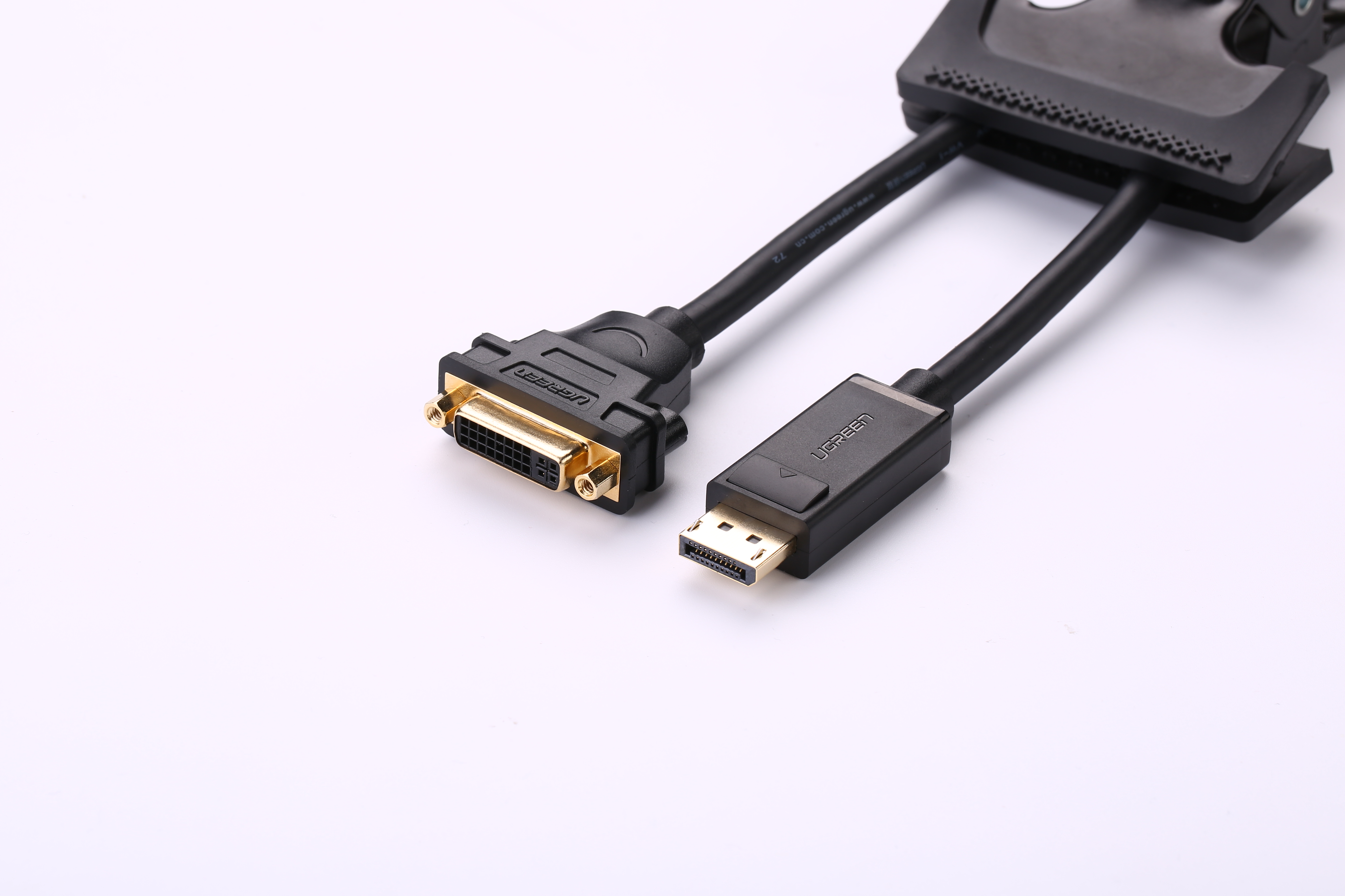 Cáp chuyển đổi DisplayPort (20 pin) cổng đực sang DVI-I (24+5) cổng cái dài 15CM UGREEN 20405 - Hàng chính hãng