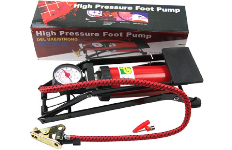 Dụng Cụ Bơm Hơi Dùng Chân High Pressure Tiện Lợi Chuyên Dùng Cho Xe Đạp, Xe Máy, Ô Tô