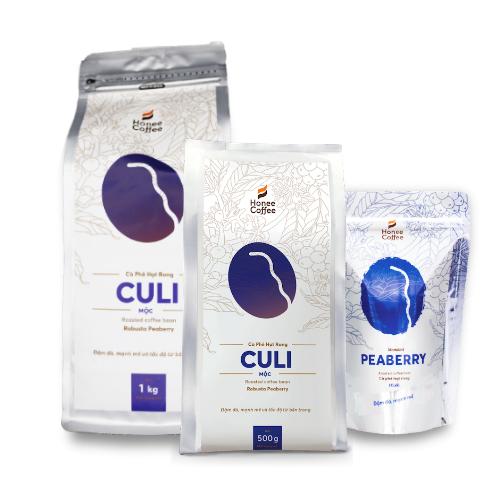 Cà Phê Hạt Rang Peaberry (Culi) Cơ Bản - Honee Coffee