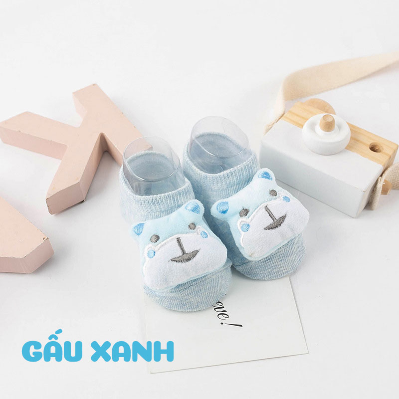 Tất Hình Thú Cổ Ngắn Chống Trơn Trượt Cho Bé Trai Bé Gái Siêu Dễ Thương