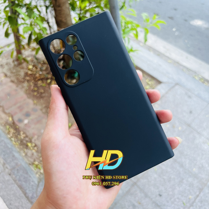 Ốp Lưng Dẻo Màu Đen Cho Samsung S22 Ultra Viền Vuông Khoét Lỗ bảo Vệ Camera Tốt Nhất