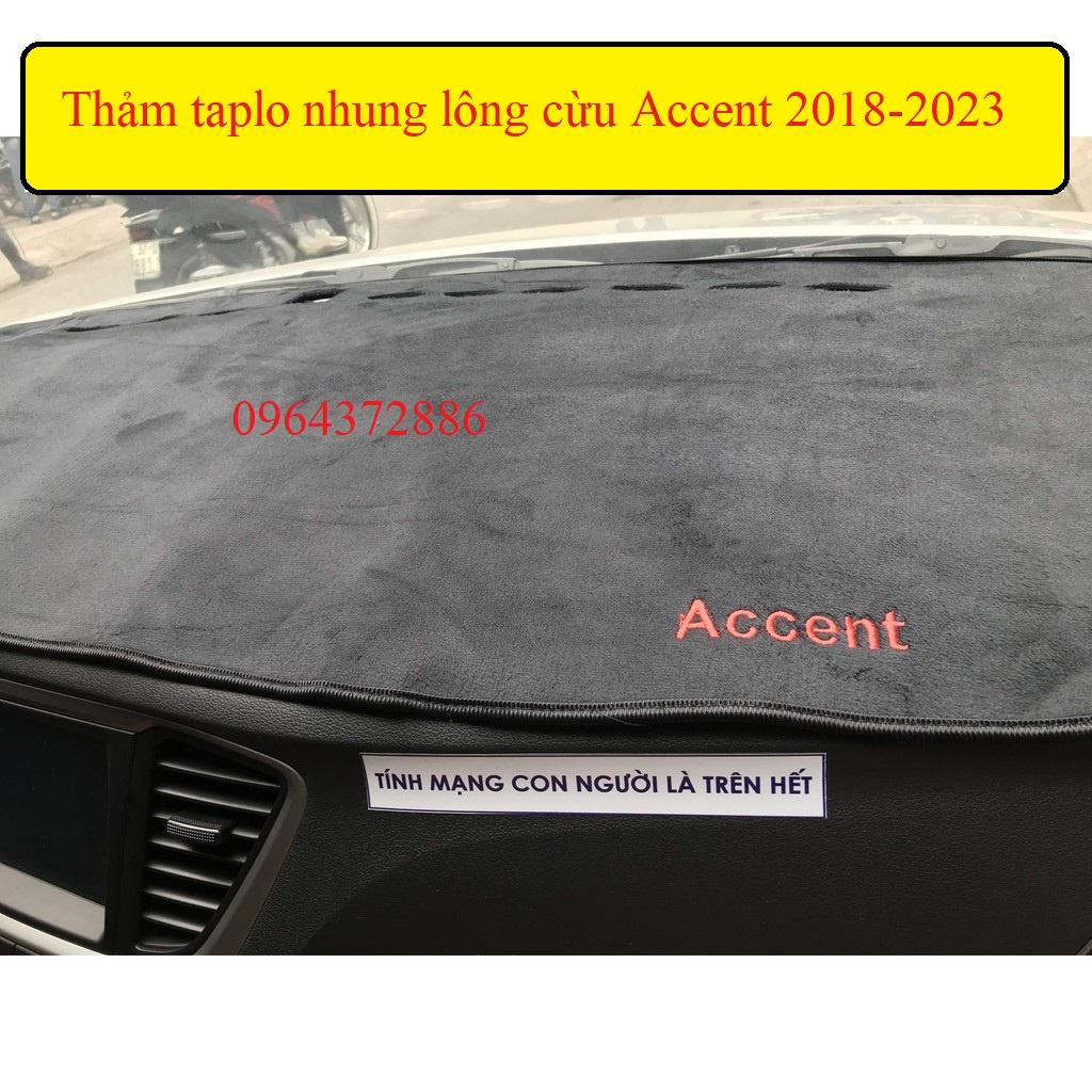 Thảm taplo nhung lông cừu Accent 2018-2023