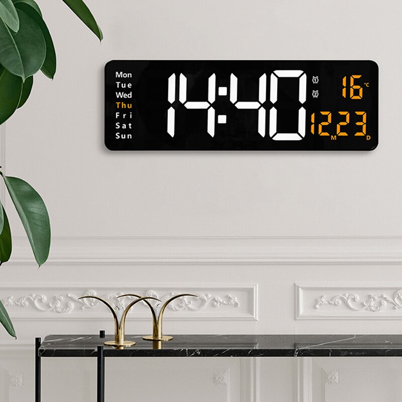 Đồng Hồ Treo Tường Điều Khiển Từ Xa Màn Hình LED Digital Clock