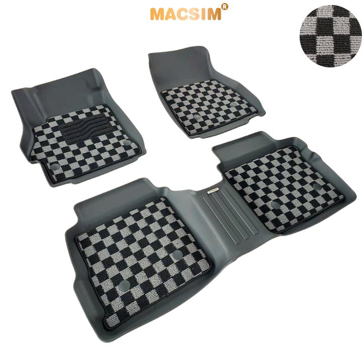 Thảm Lót Sàn 2 Lớp TPE Macsim Nissan Almera 2021+ Chuẩn Form, Bền, Không Mùi ( dệt thô caro 2 lớp sd3 ct)
