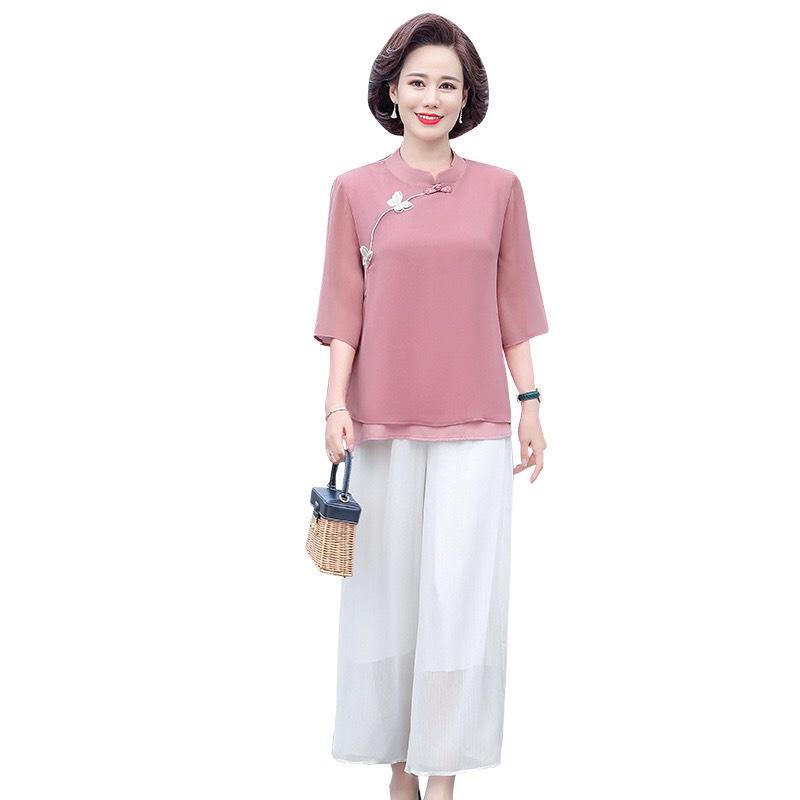 Áo Trung Niên Cổ Tàu Thời Trang Cho Mẹ Và Bà Phong Cách Sang Trọng Lịch Sự, Có Big Size