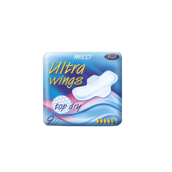 Băng vệ sinh siêu khô thoáng Micci Ultra wings top dry ( 9 miếng/gói )